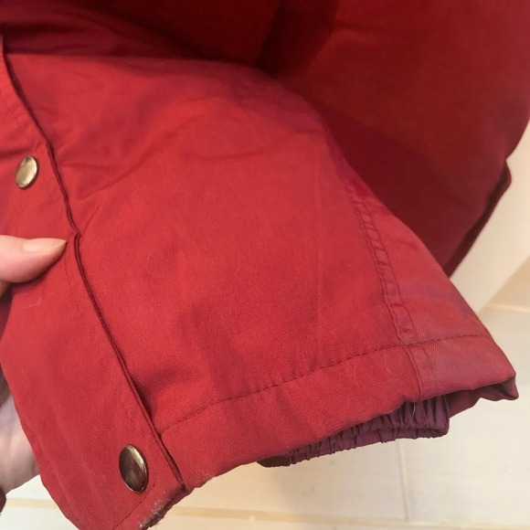 Vintage  Jackson Hole Burgundy Bib Overall Snow Pants M - Picture 5 of 11